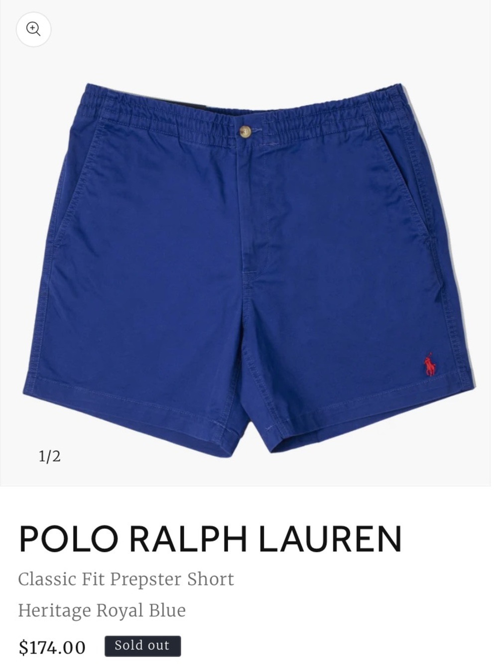 Polo by Ralph Lauren Heritage Royal Blue Men's Shorts with Red Pony